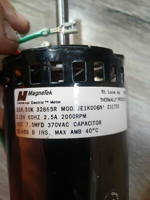 Magnetek  Blower Motor JE1K0O6N 231753  SER. 50K 32865R NOS OPENED BOX 