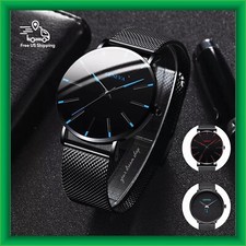 Luxury Business Waterproof Man Stainless Steel Quartz Analog Watches US Shipping