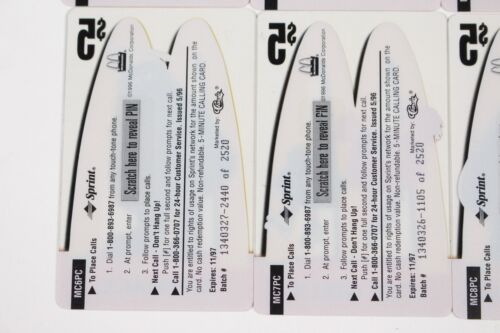 1996 Classic McDonald's $5 Acetate Phone Card Set Ronald Hamburglar - Picture 12 of 14