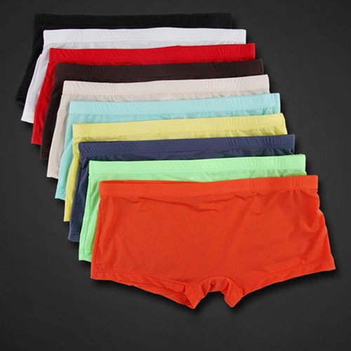 Men Ice Silk Briefs Underwear Seamless Comfy Boxer Shorts Bulge Pouch Underpants - Picture 14 of 31