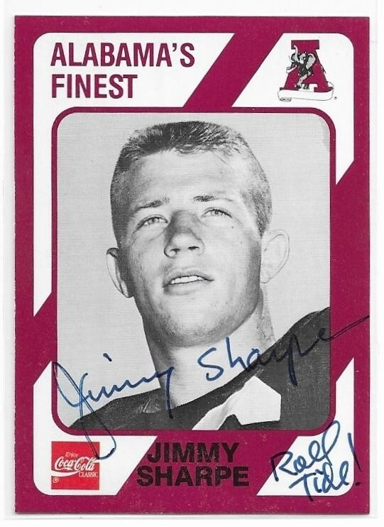 JIMMY SHARPE Autographed Signed 1989 card #573 Alabama Crimson