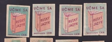 4 Old Match Tag Czechoslovakia BN180512 Book