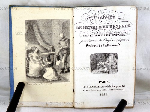 HISTOIRE DE HENRI D'EICHENFELS, F. G. LEVRAULT LIBRAIRE ÉDITEUR, 1829 - Picture 6 of 12