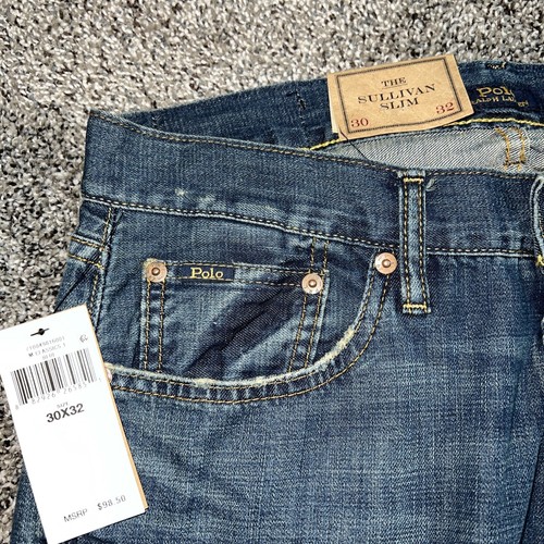 Polo Ralph Lauren Sullivan slim soft authentics Distressed Jeans Mens sz 30x32 - Picture 6 of 13