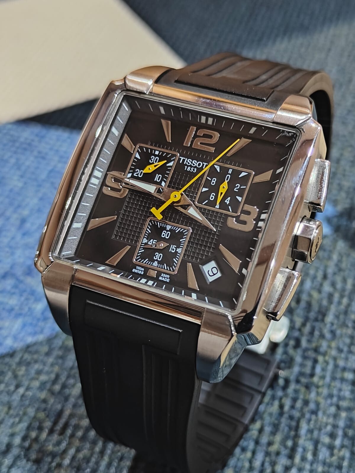 Tissot Quadrato T005517A Black Chronograph Swiss Men's Collector Watch