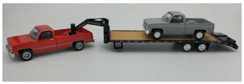 1:64 GreenLight RED 1986 Chevy K-30 Pickup w/GOOSENECK & Project C10 B&B *NIP* - Picture 2 of 2