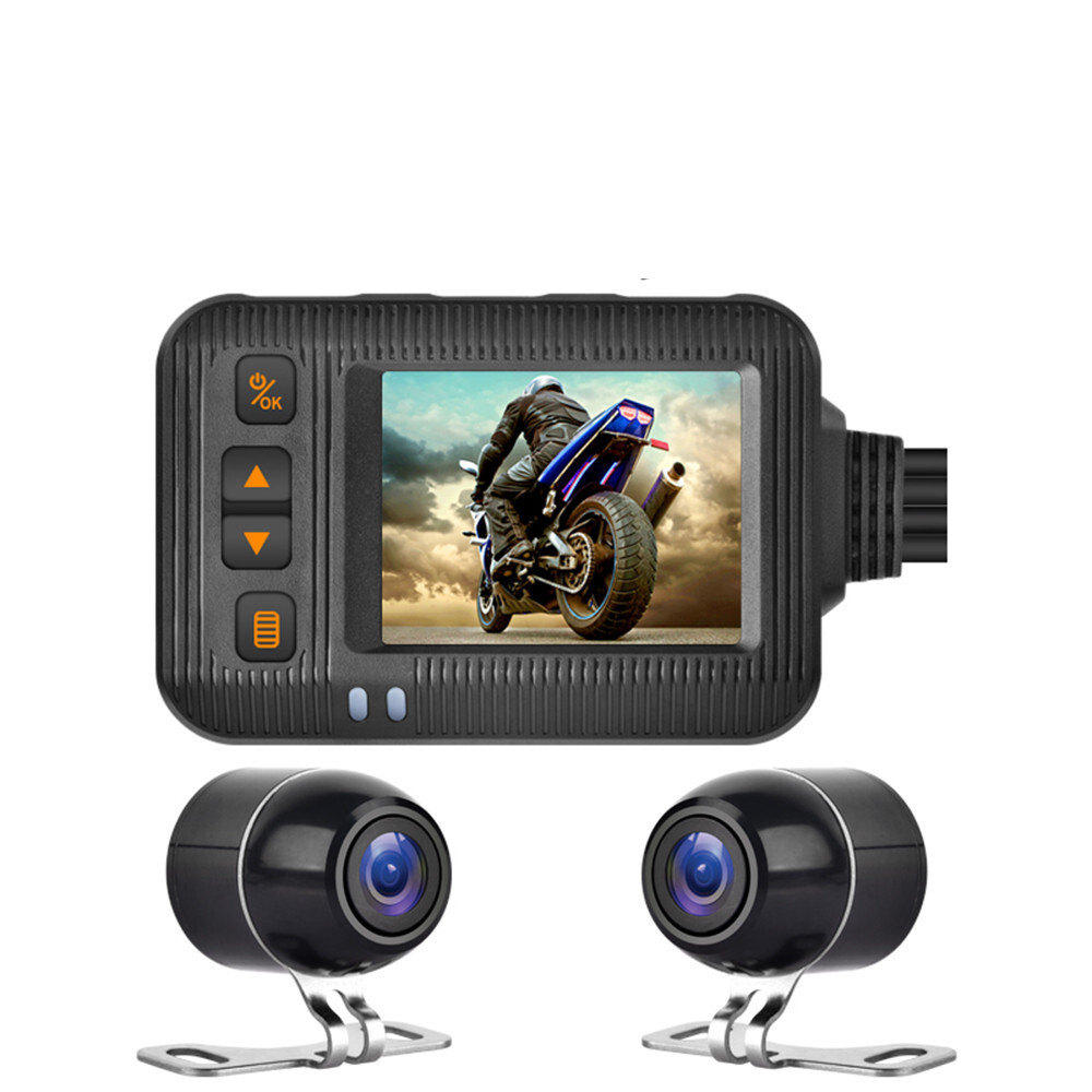 1080P Dash Cam Motorcycle Front Rear DVR Video Recorder Night Vision Waterproof