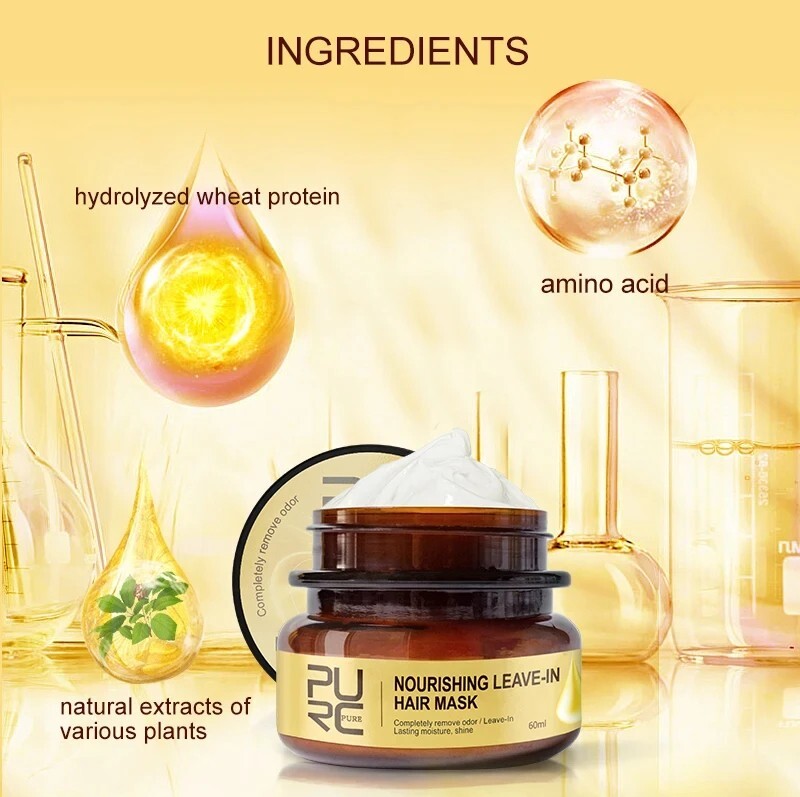 PURC Keratin Hair Cream Brazilian Hair Straightening And Smoothing Shampoo Hair