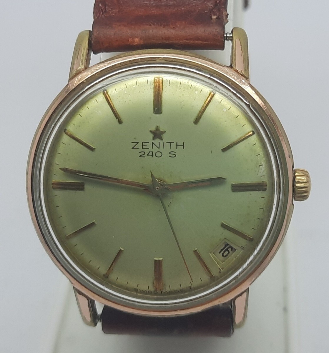 VINTAGE ZENITH 240 S MANUAL CAL 2532 GOLD FILLED MENS 34MM VINTAGE ZENITH 240 S MANUAL CAL 2532 GOLD FILLED MENS 34MM