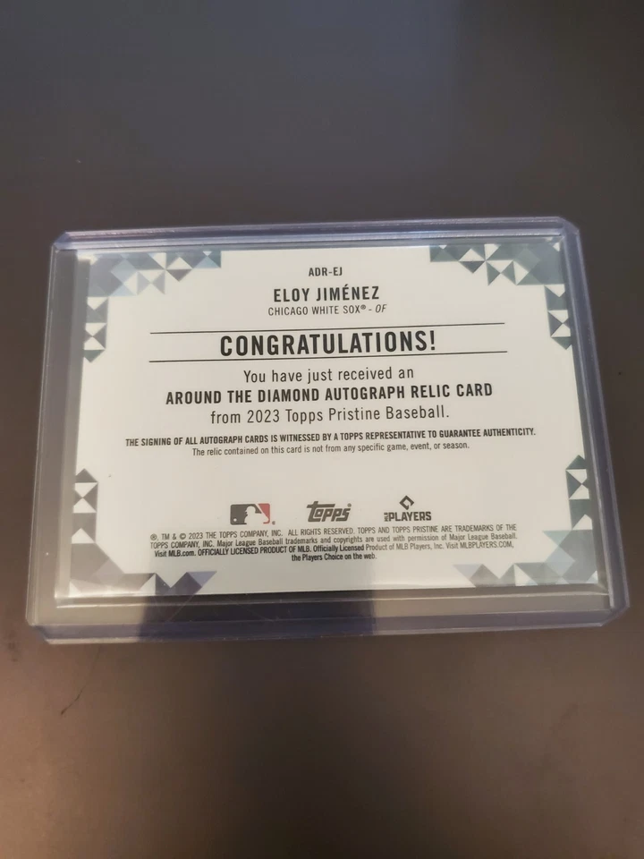 Eloy Jimenez 2023 Topps Pristine - Around The Diamond Autograph Relics #ADR-EJ - Image 2 of 2