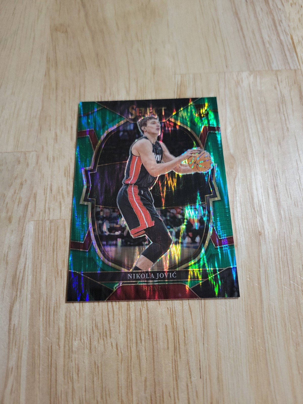 2022-23 Select NIKOLA JOVIC Green Shock Prizm #91 Concourse Rookie RC Miami Heat