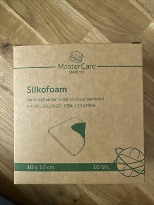 MasterCare Medical SILKOFOAM  Silikon Schaumverband 10 St NEU OVP 10x10
