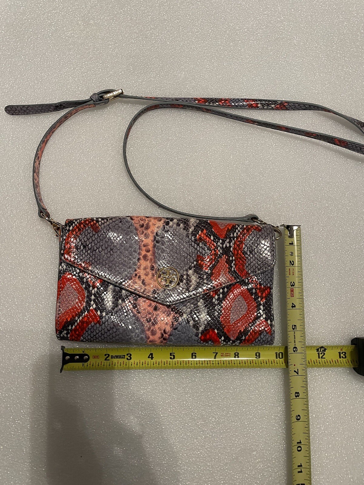 Tory Burch Multicolor Python Embossed Leather Cro… - image 1
