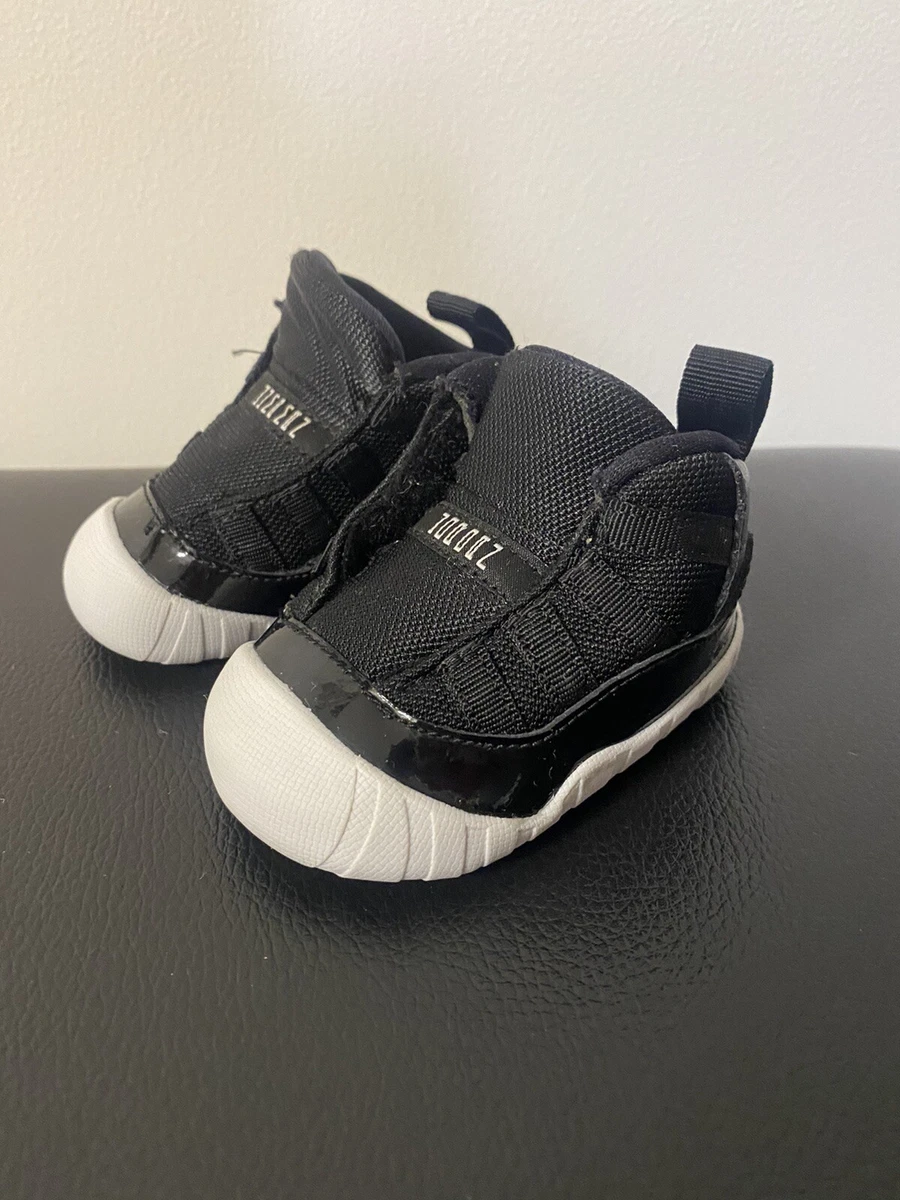 Nike Jordan 11 Baby Crib Size 2C Black Varsity Red Infant Bootie CI6165 061