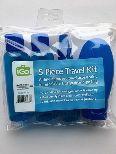 Blue iGo 5 Piece Travel Kit, Meets TSA Regulations, Airline, Camping, Spa - 第 2/5 張圖片