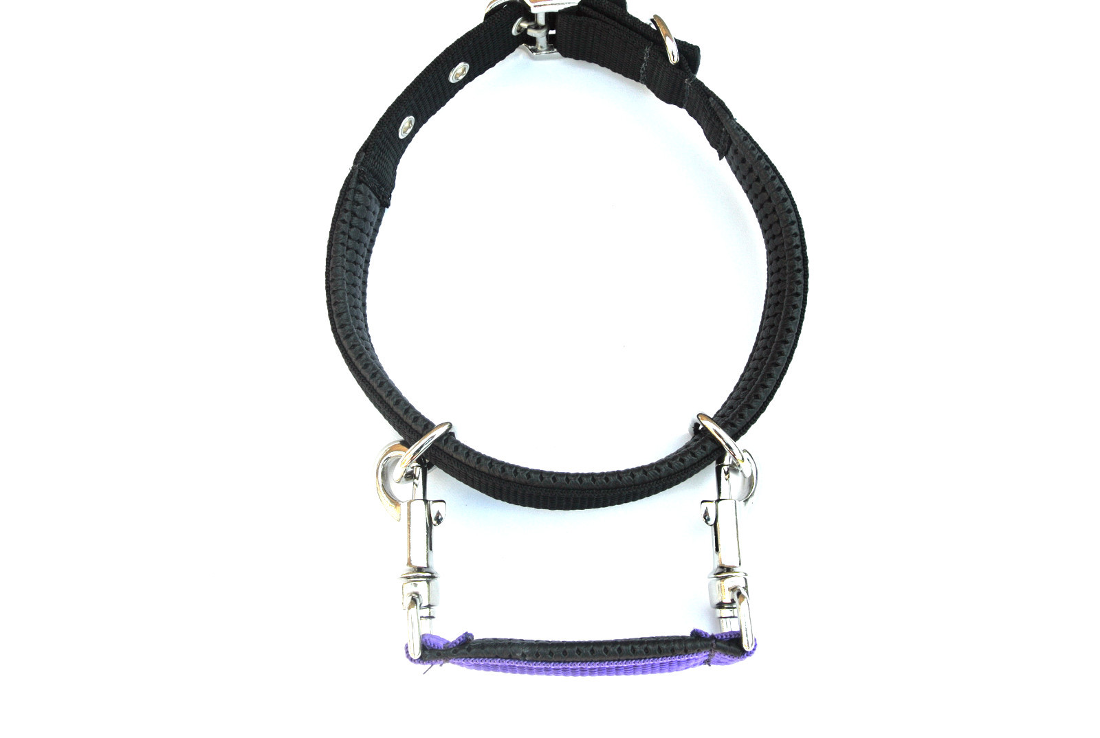 Maniglia di comando imbottita 9" per collari cani 25 mm tessitura viola foto 4