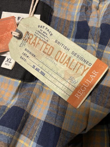 FAT-FACE Mens Wax Look Jacket Charcoal Blanket Lined British Design NWT XL $220 - Picture 5 of 9