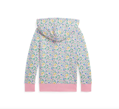 Polo Ralph Lauren Girls Pink Floral French Terry Full-Zip Hoodie Size 4T NWT - Picture 6 of 8