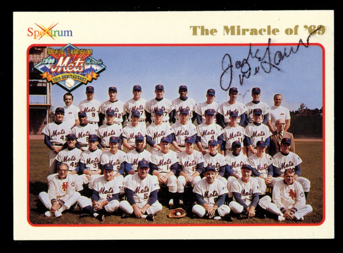 Jack DiLauro #2 signed autograph 1994 Spectrum 1969 Miracle Mets ...