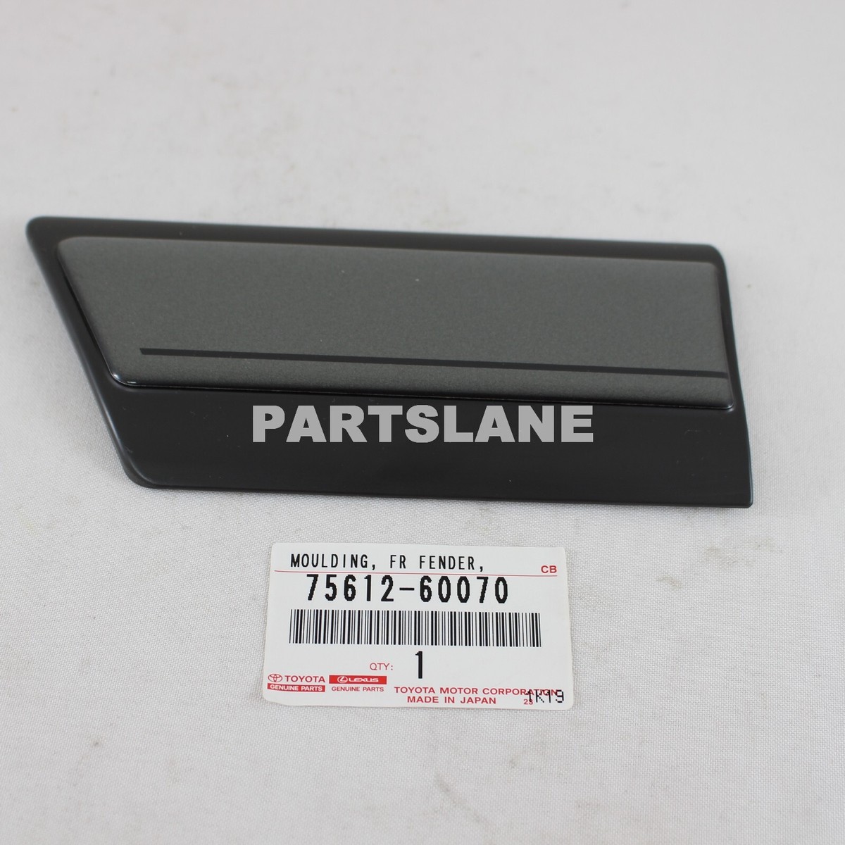 75612-60070 Toyota OEM Genuine MOULDING, FRONT FENDER, OUTSIDE LH  