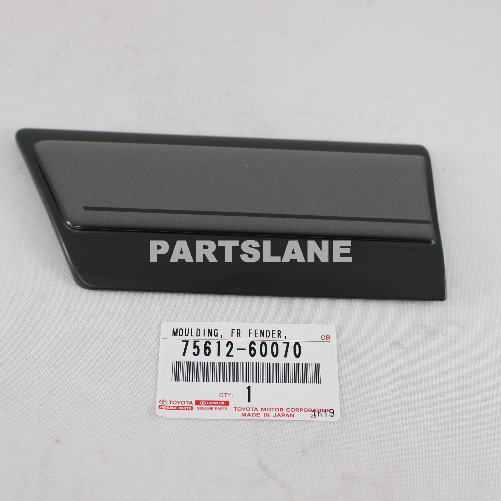 75612-60070 Toyota OEM Genuine MOULDING, FRONT FENDER, OUTSIDE LH  