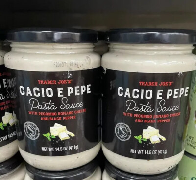 2 Pack Trader Joe's Cacio E Pepe Pasta Sauce NEW 14.5 oz Each Jar