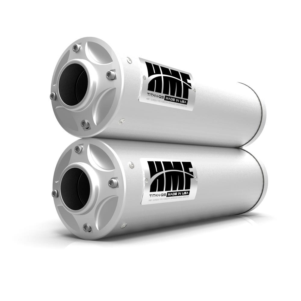 HMF Titan QS Stainless Steel Dual Slip On Exhaust Pipe CanAm Maverick