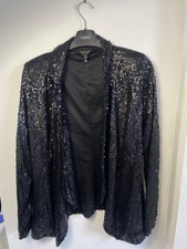 House Of Dereon Black Sequin Women’s Jacket Size S Bnwt