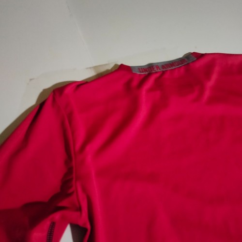 Under armour Red upf 50 fitted Long sleeve active shirt youth medium boys - Picture 9 of 9