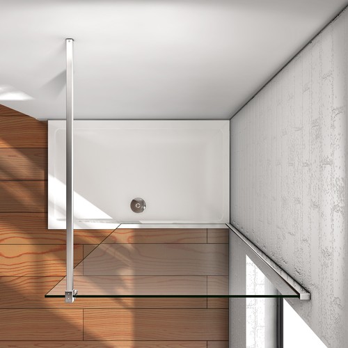 Walkin Duschkabine Dusche Duschabtrennung 10mm Nano-glas Duschwand 120x200cm - Bild 3 von 10