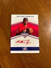 Matthew Thompson 2018 USA Baseball Stars Red Ink Auto Railroaders White Sox /10