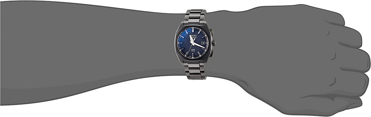 Seiko ASTRON SBXD009 Black GPS Radio Solar Titanium Watch Men