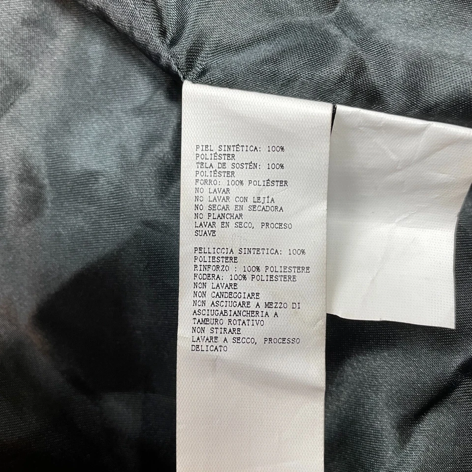 Abrigo Boohoo Imitación Fut Mujer 8 Negro Manga Larga Difuso Suave Poliéster Abrigo Foto 4 de 4