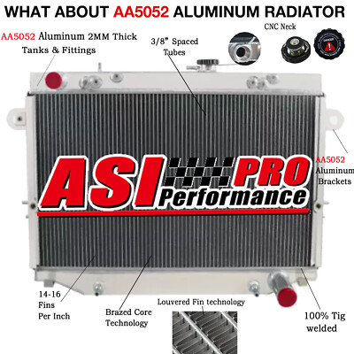 4 Rows Full ALUMINUM RADIATOR Fit 1998~2007 TOYOTA LANDCRUISER 4.7L PETROL V8-