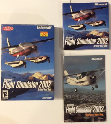 Microsoft Flight Simulator 2002 PC CD Game Complete 