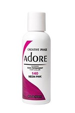 Adore Shining Semi Permanent Hair Color, 140 Neon Pink 4 Oz