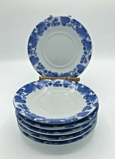 Fitz And Floyd Vintage Omnibus Bordeaux Grapes & Leaves Saucers 6"    Lot of 6