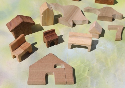 Scroll Saw Wood Cut-Outs, Handmade Hearts Geese Houses, Lot of 20 pcs. New - Picture 9 of 10