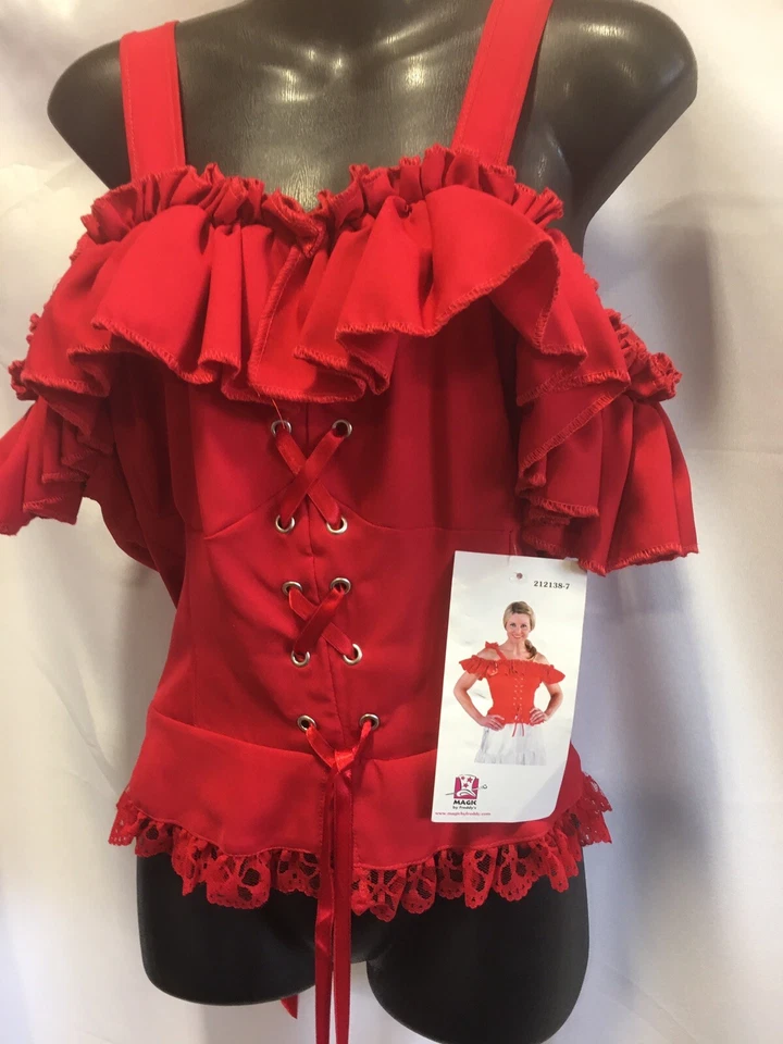 Blusa Roja Carmen / Oktoberfest - Talla L 16 Foto 3 de 4