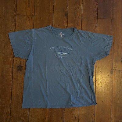 Cuffy's Cape Cod Men's 100% Cotton Navy Blue Short-Sleeve T-Shirt Tee XL Fishing