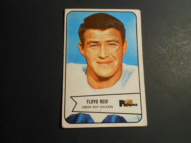 1954 BOWMAN FOOTBALL CARD # 22 FLOYD REID    GREEN BAY PACKERS