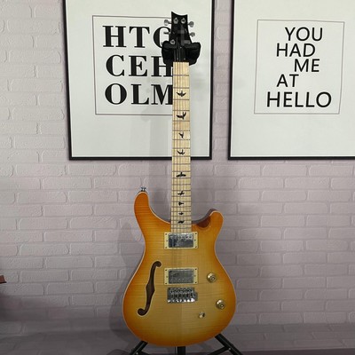 Sunburst Flame Maple Top PRS Electric Guitar 6 Strings Mahogany Body&Neck 22Fret
