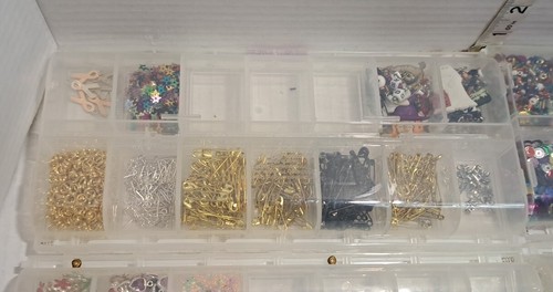 Lote de prendedores para suministros de joyería semillas dijes compañeros artesanales almacenamiento 4pds 8oz - Imagen 22 de 24
