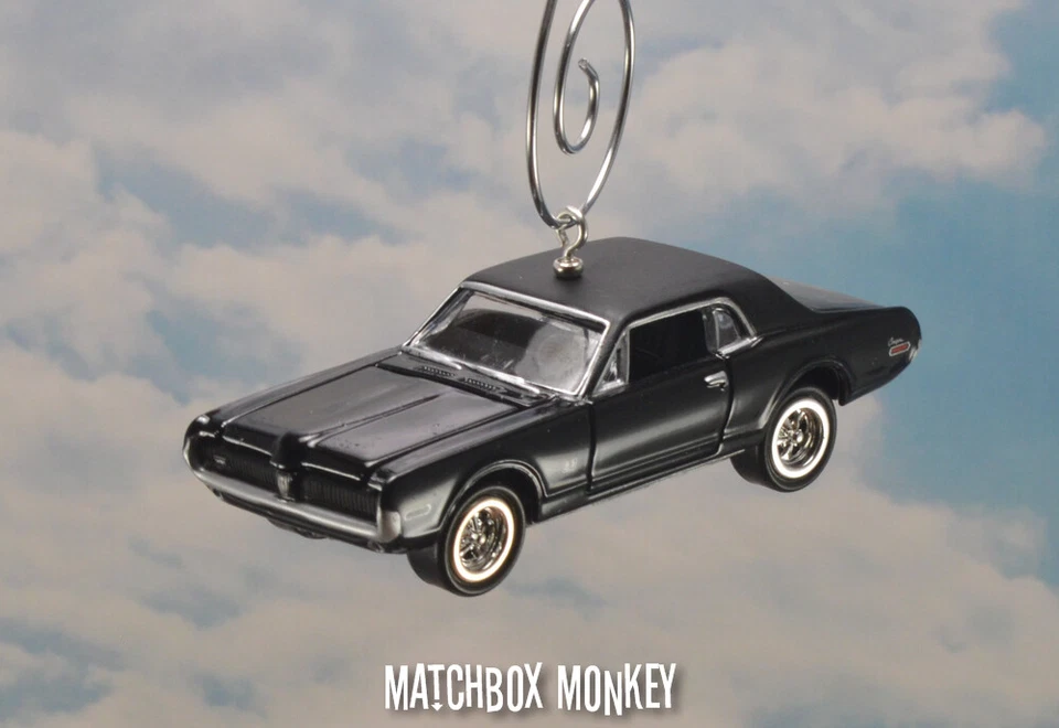 Black 1968 Custom Mercury Cougar XR7 Christmas Ornament 1/64 Adorno NEW - Image 3 of 4
