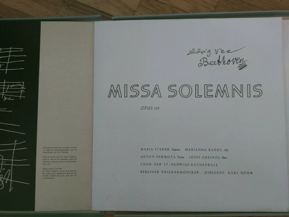 2LP Vinyles 33T Coffret "Beethoven Missa Solemnis" BE - Photo 2/3