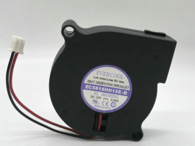 EVERCOOL EC5015HH12E-B DC12V 0.24A 2-wire turbo small blower fan