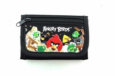 ANGRY BIRDS BLACK POUCH/WALLET-ANGRY BIRDS TRI-FOLD WALLET-NEW WITH TAGS VER2