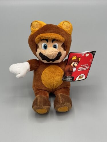 Super Mario Tanooki Mario 8” Stuffed Animal Plush Doll World Of Nintendo 2016