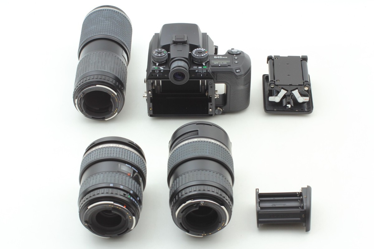 PENTAX645NⅡ ズームレンズ45〜85mm ＋80〜160mm 3Lenses [ Almost unused ] Pentax 645NII FA Zoom 45-85mm 80