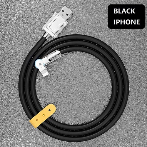 Usb Type C Data Cable 180 Degree Rotating 120w 6A Fast Charging 1.5M - Zdjęcie 13 z 21
